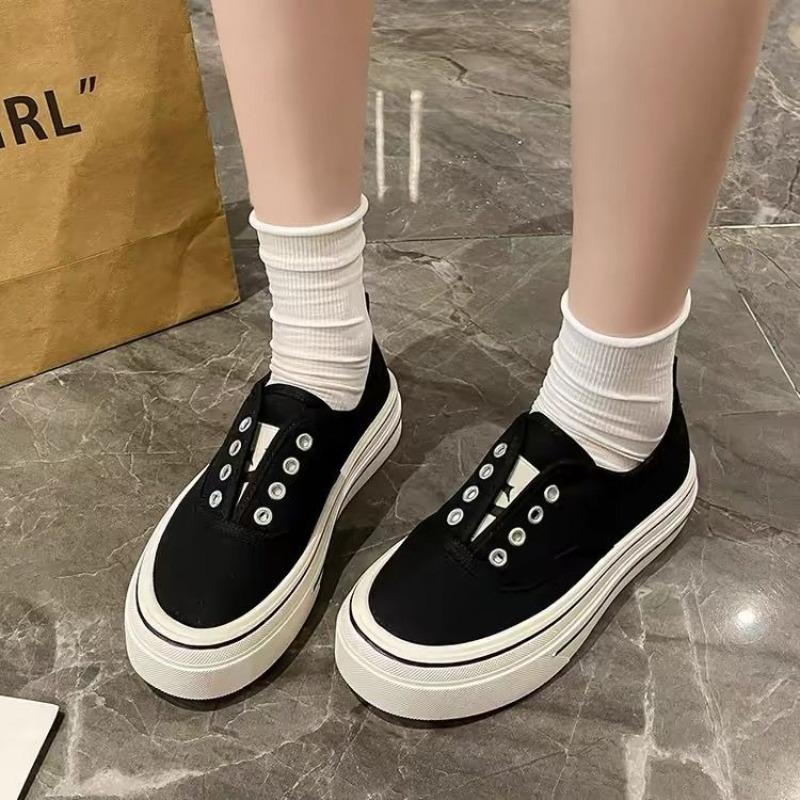 

Универсальные дышащие парусиновые туфли манго, новые педали на толстой подошве, ленивые летние маленькие белые повседневные туфли, туфли на платформе для увеличения роста 37