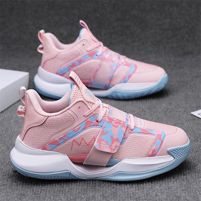 Basketball Shoes Men's Parent-child Velcro Chinese Trend Sports Shoes Women's White Casual Shoes Students Outdoor Boots