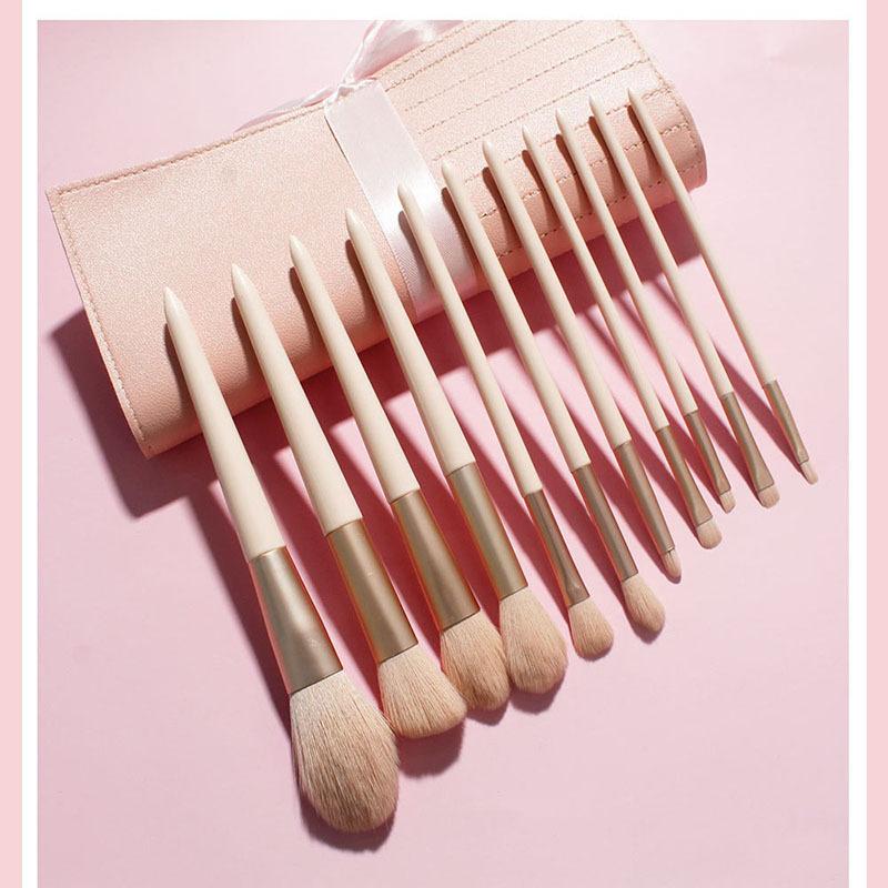 11 Princess Smile Makeup Brush Set Soft Pink Brush Set Beauty Tools