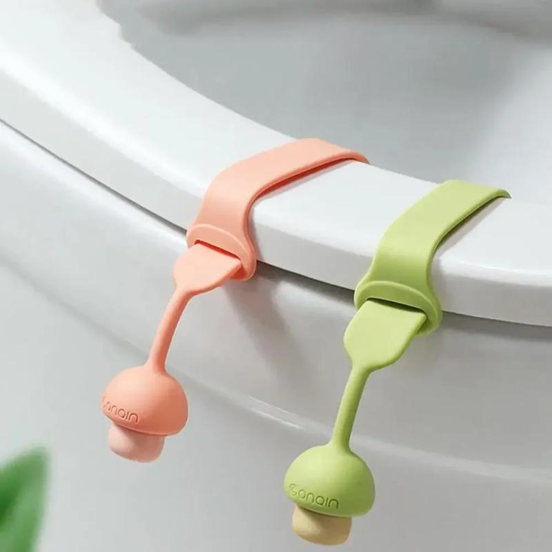 1/4pcs Toilet Flipper Silicone Lift Toilet Lid Toilet Seat Pull Ring Sanitary Anti Dirt Hand Bathroom Seat Lifter Accessories