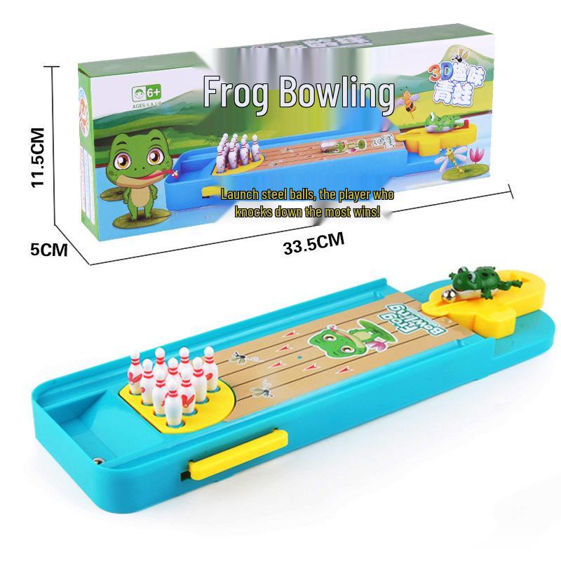 Frog Bowling Marble Puzzle Game for Kids: Interactive Parent-Child Indoor Toy