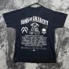 Sons of Anarchy T-Shirt Herren M Schwarz SAMCRO Keine Regeln Keine Meister Grafik-T-Shirt Unisex T-Shirt