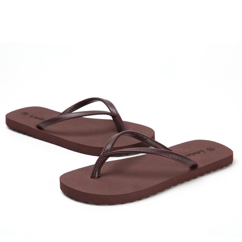 Korejský styl protiskluzové dámské plážové žabky s klipem mezi prsty pro páry - Ležérní letní ploché boty