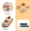 6Pcs/Set Easy To Use Leather Snap Fasteners Solid Snap Button  Garment Sewing Accessory