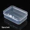 HH 5pcs Transparent Plastic Box Jewelry Packaging Component For Receiving Box ID Card Jewelry Rectangle Home Plastic Storage Box