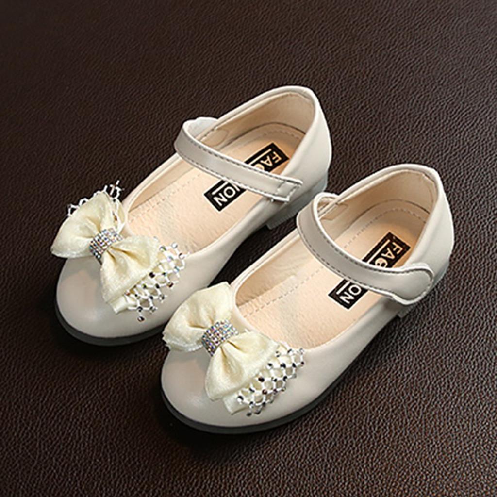 Buy Toddler Infant Kids Girls Crystal Bowknot Dance Shoes Princess