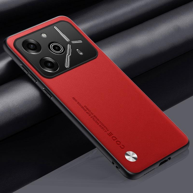 Luxuriöse PU-Lederhülle für Tecno Pova 6 Pro Rückseite Matte Silikon Vollschutz Handyhülle für Tecno Pova 6 Pro 5G Coque