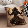 SShiva Trident Cushion Cover Throw Pillow Cover Hidden Button Durable Polyester Chair Cushion