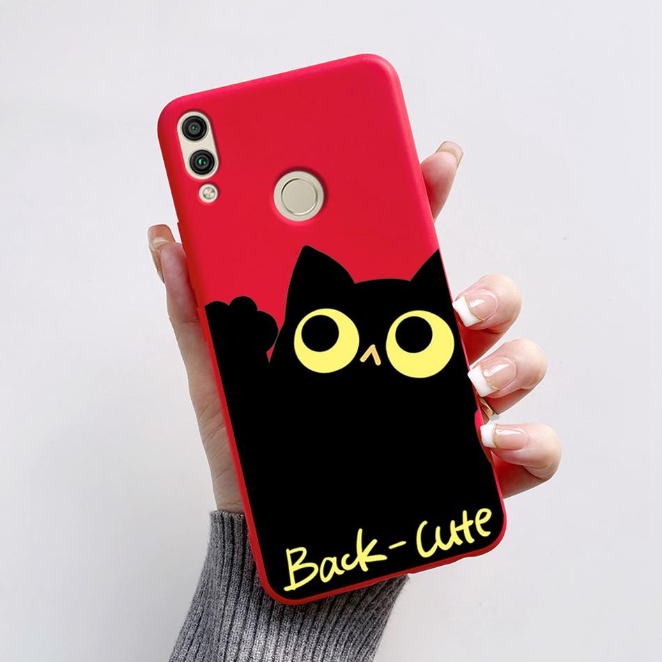 For Huawei Honor 8X Case Honor8X JSN-L22 JSN-L21 Bear Phone Case Soft TPU Cover Funda For Honor 8C BKK-L21 BKK-LX1 Honor8C Capa