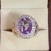 Alexandrite Oval Cut  Gemstone With 925 Sterling Silver Ring For Men's #A600 JL375656746678