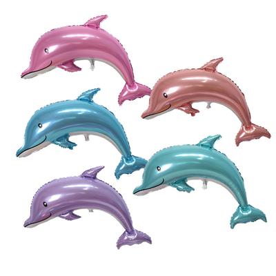 Large Dolphin Aluminum Film Balloon Wedding Decoration Birthday Party Layout Cartoon Floating Helium Balloon