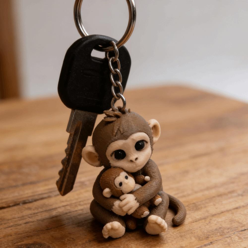 3D Printing Key Chain Pendant Creative Purse Charm Fashion Orangutan Keychain Gift