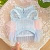 Summer New Pet Chiffon Dress Small Pet Clothing Bichon Frise Pomeranian Dog Fairy Dress Pet Cat and Dog
