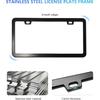 Trailer License Plate Bracket Holder With Stainless Steel Slim Car Tag Frame For Truck, Boats, RVs, Universal License Plates With 10PCS Reflective