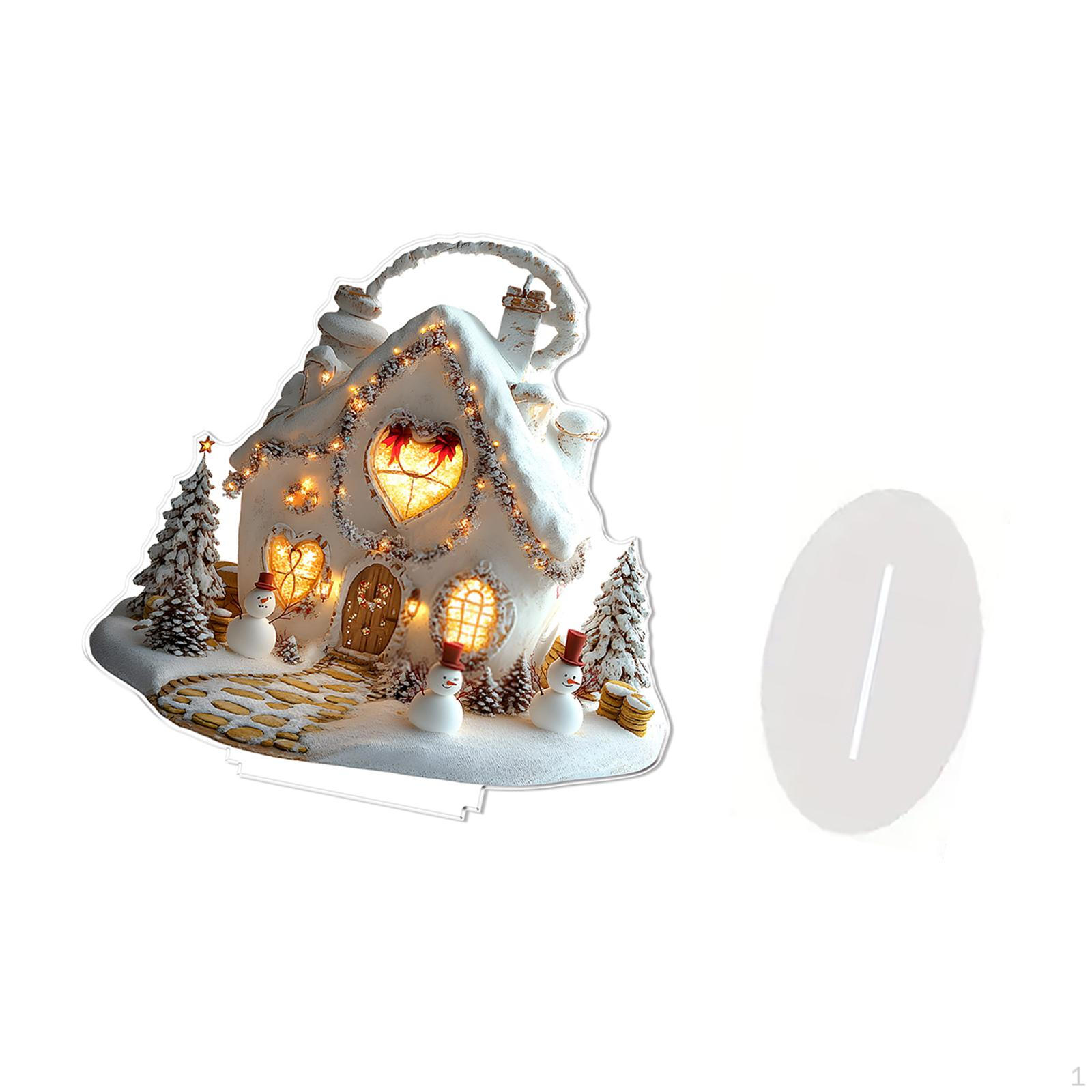 

2D Акриловое Украшение Художественное Произведение Рождественская Чума Украшение для Гостиной Спальни Шкафа Length 20.5 cm