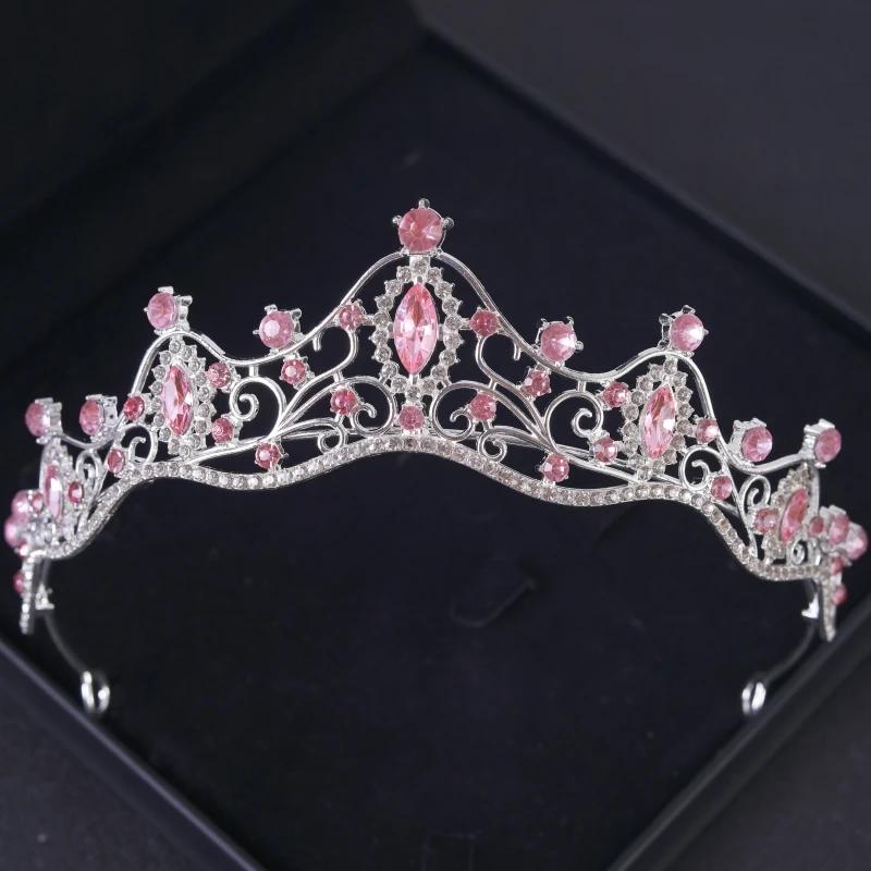 Baroque Crystal Tiaras And Crowns For Women Bride Rhinestone Prom Diadem Bridal Wedding Hair Accessories Jewelry Crown Tiara