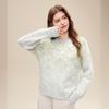 Betu Women's 2025 Winter Floral Jacquard Sweater