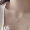 Silver Star Necklace Shiny Zircon Pentagram Clavicle Chain Exquisite Small Pendant Female Wedding Jewelry Gift