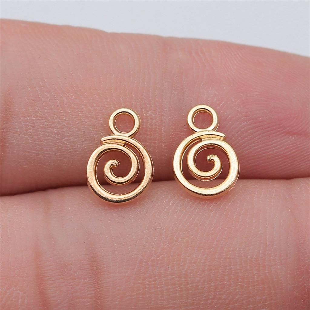 Berloques Pingentes Ondulados Gota de Água Espiral Materiais de Joalheria Infantil QC135