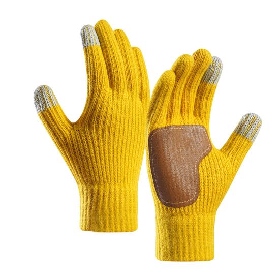 Winter Touchscreen Gloves Men Women Warm Knitted Gloves with Anti-Slip Palm Thickened Thermal Gloves for Outdoor Cycling Daily Outings