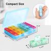 Portable Medication Dispenser 28 Compartments