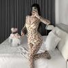 Sexy Wild Leopard Print Onesie Sexy Underwear Backless One-piece Hot Open Gear One-piece Seduction Bed Passion Woman