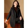 Women's British Style Plaid Hooded Mid-Length Coat