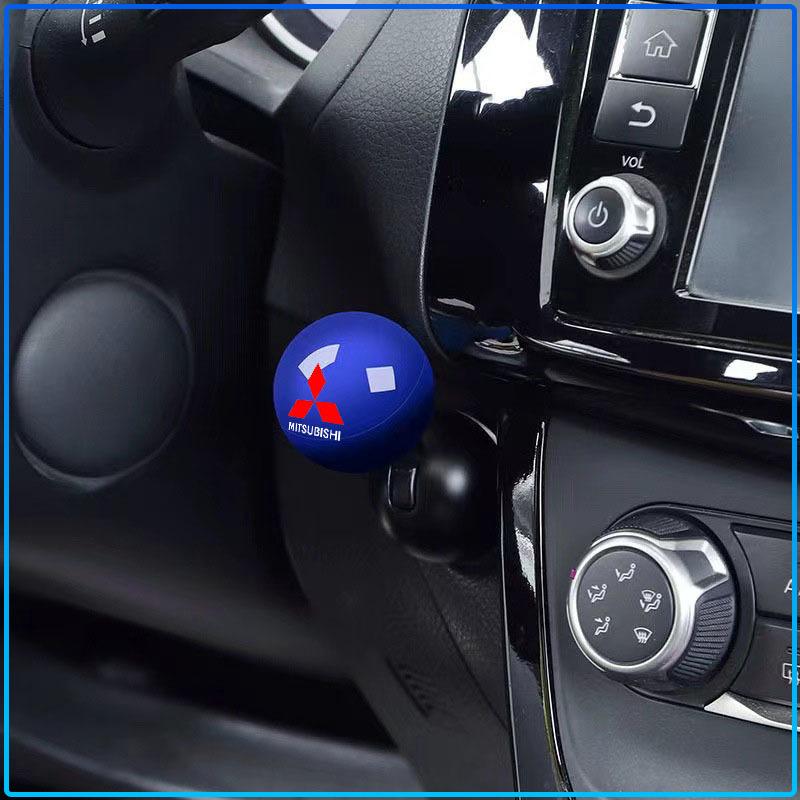 Car Logo Emblem Push Start Button Lever Creative Protective Cover For Mitsubishi Lancer Lancer ASX Outlander 2 3 Pajero Mirage exzos Pajero 4