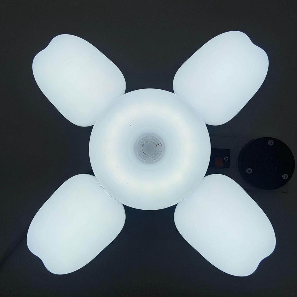 4-Leaf Folding LED Mini Apple Ceiling Light, E27 Energy-Saving Bulb for Bedroom & Living Room
