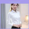 Womens Long Sleeve Business Shirt With Spliced Polyester For Office Work And Formal Wear