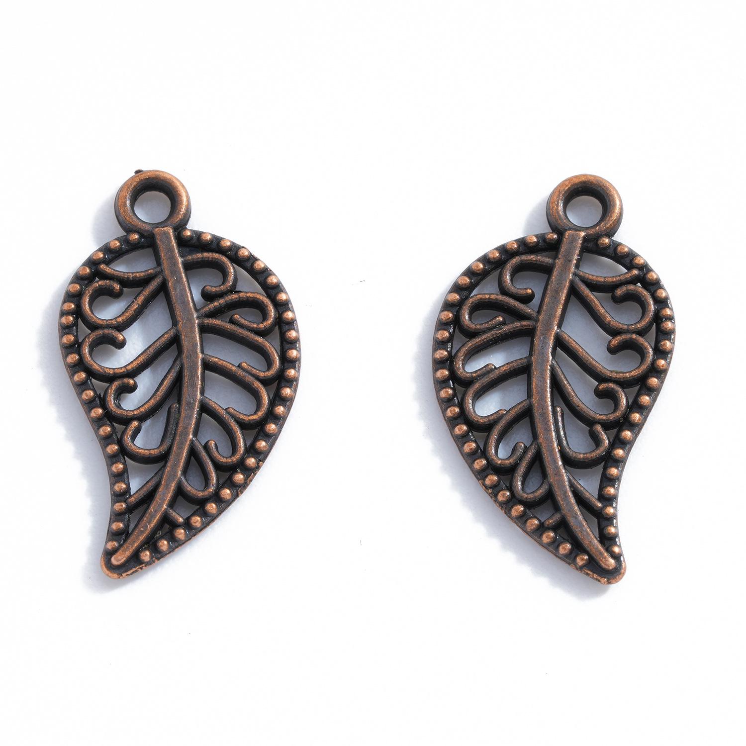 Ручная работа, многоцветная подвеска-листок из сплава для ожерелий, браслетов и серег