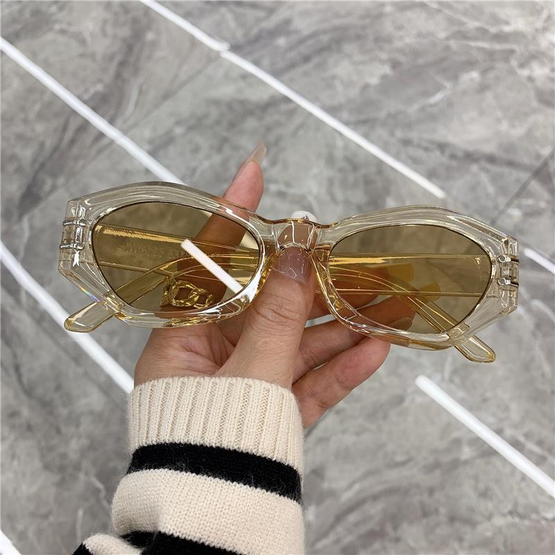 KAMMPT Cateye Vintage Sunglasses For Women Retro Fashion Cat Eye Sun Glasses Anti-UV Travel Fishing Eyewear Oculos De Sol UV400