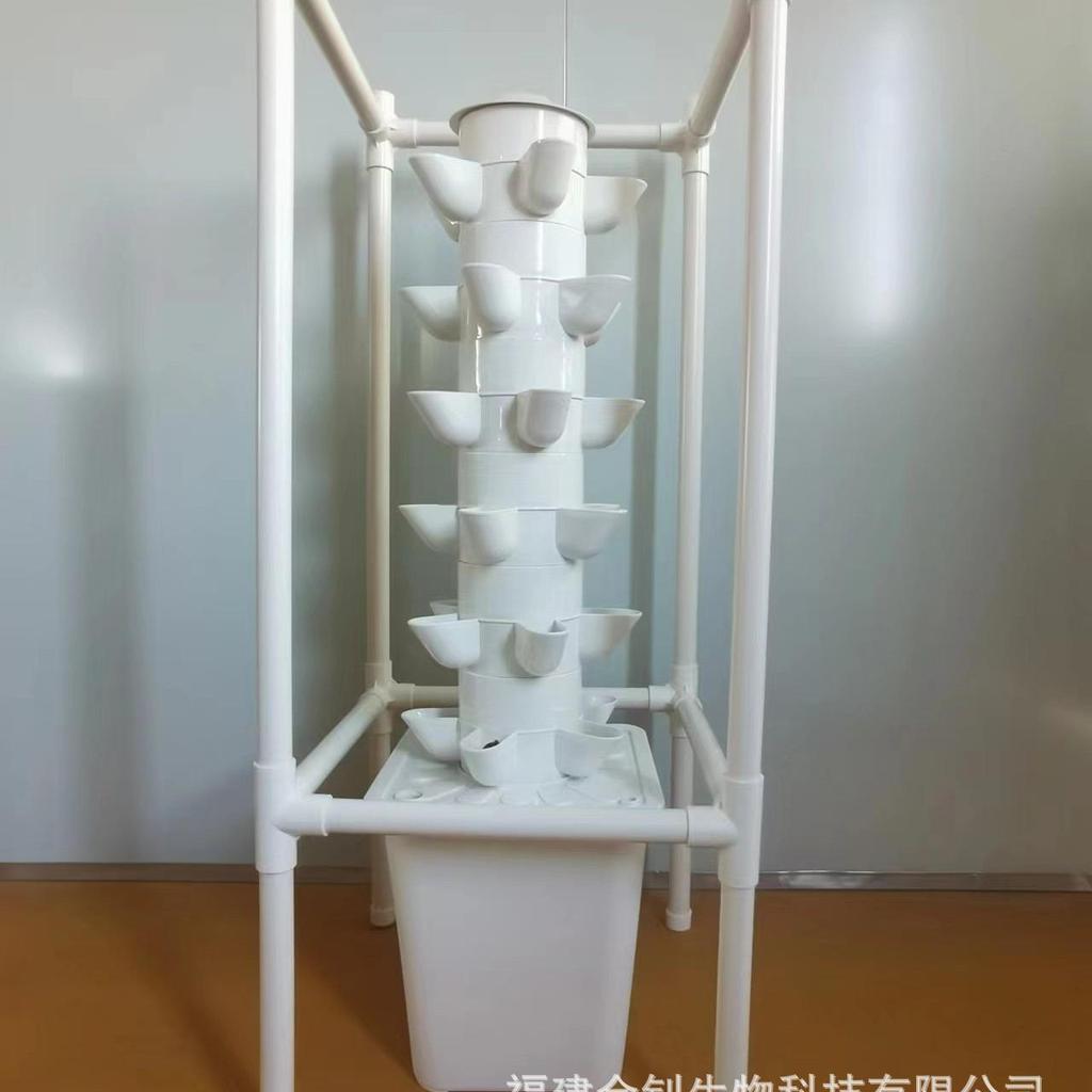Cross-border Hydroponic Vertical Tower: Soilless Cultivation with Plant Lights, Available in 10, 15, 20, 25, and 30 Holes for Vegetable Growth.