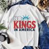 NO KINGS IN AMERICA Tshirt AntiAuthoritarian Protest Tee No Kings Political Design Y2k Top Women Clothes Aesthetic Shirts