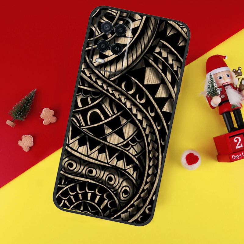 Maori Samoan Polynesian Tribal Case For Oppo A94 A74 A54 A60 A40 A80 A16 A76 A96 A98 A58 A78 A18 A38 A57 A17 A15 A5 A6 Pro