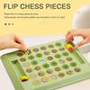 Travel-Friendly Chess Board Flip Chess Game Educational Memory Challenge Toy For Toddlers Cartoon Flipping Chess For 2 For Kids