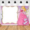 Princess Aurora Banner Background Customizable Text Kids Girls Birthday Gift Party Decoration Banner Background Kids Room Poster