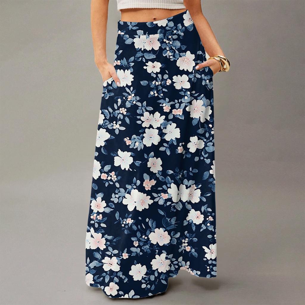 Women's Flowing Maxi Dress Regular Casual Summer Floral Print Bohemian  Skirt