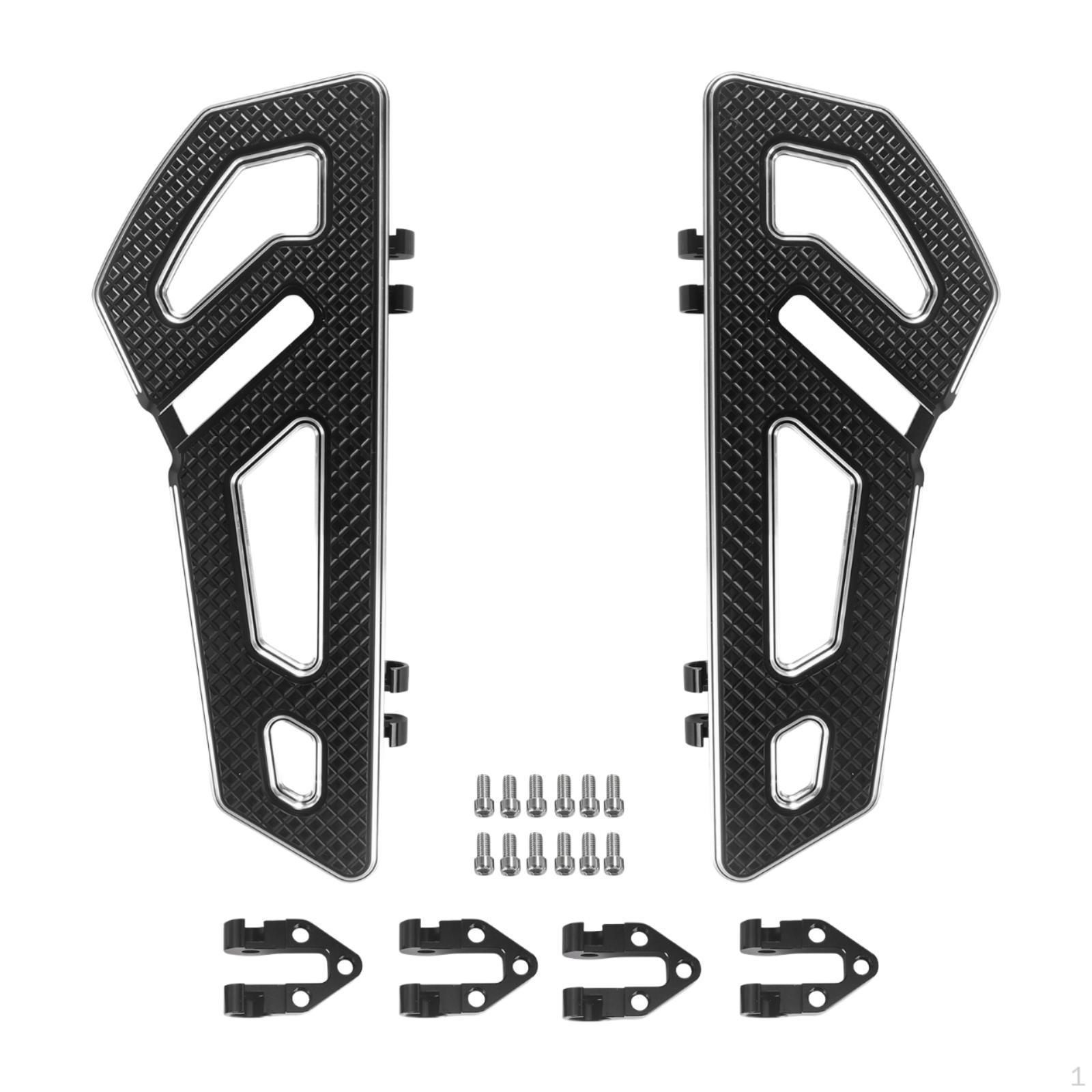 

Motorcycle Driver Footboard Floorboards DIY Modified Pedal Parts Aluminum Alloy Footrest Footpegs чорний