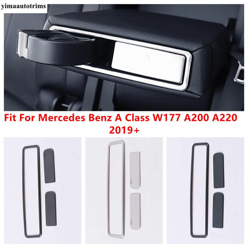 Auto Rücksitz Armlehne Aufbewahrungsbox Becherhalter Dekor Abdeckung Zierleiste Zubehör Für Mercedes Benz A-Klasse W177 A200 A220  - 2024