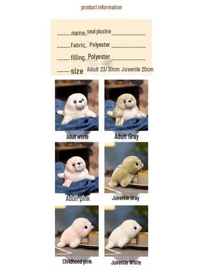 Internet Celebrity Seal Plush Keychain: Cute Aquarium Seal Doll, Sleeping Hug Pillow, Ornament, Birthday Gift