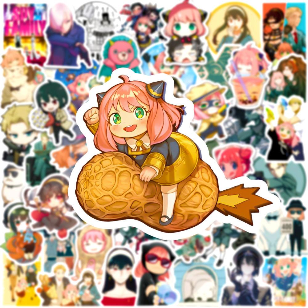 10/30/50pcs Spy× Family Stickers Yor Loid Anya Anime Sticker Aesthetics Laptop Notebook Phone Suitcase Kawaii Girls Decal Toy