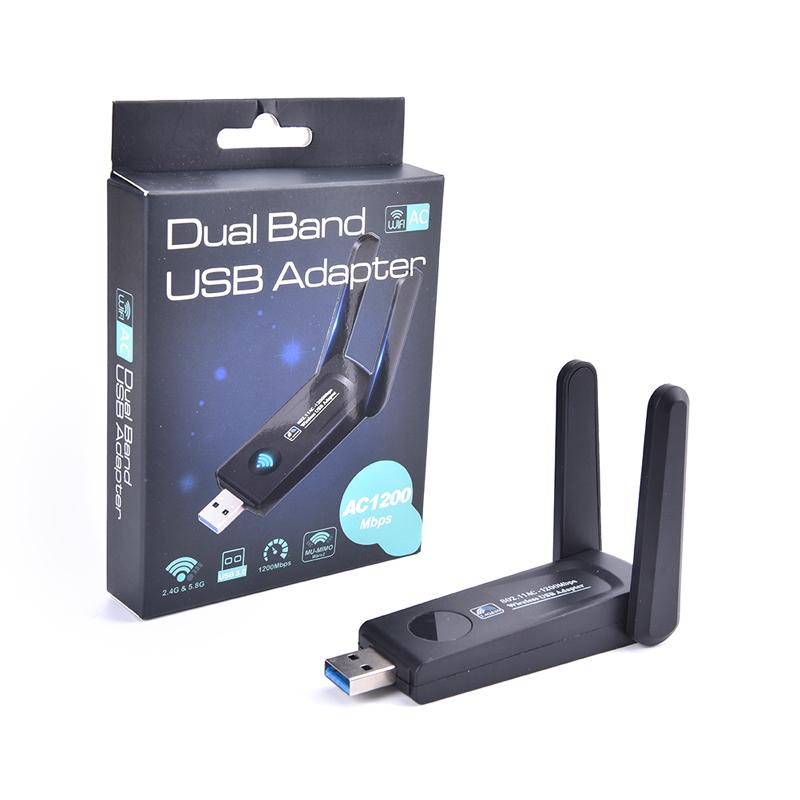 USB 3.0 1200Mbps WLAN-Adapter Dualband 5Ghz 2,4Ghz 802.11Ac WLAN-Antenne