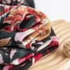 Scarf Women's Printed Chinese Style Camellia Warm Shawl Retro Imitation Cashmere Neck Warmer Coldproof Scarf Fashionable and Elegant Style