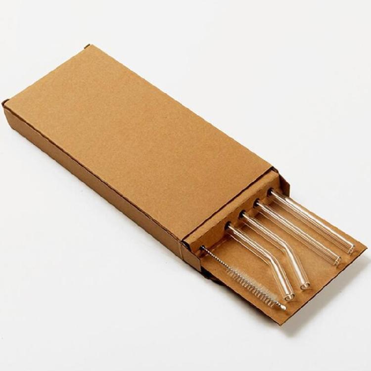 Glass Straw Drinking Straw Reusable Straw with Cleaning Brush Juices Straw Glass Straw Set Drink Straw for Drinking