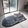 40*60cm Simulation Cat Floor Mat Bathroom Carpet  Living Room Tea Table Bedside