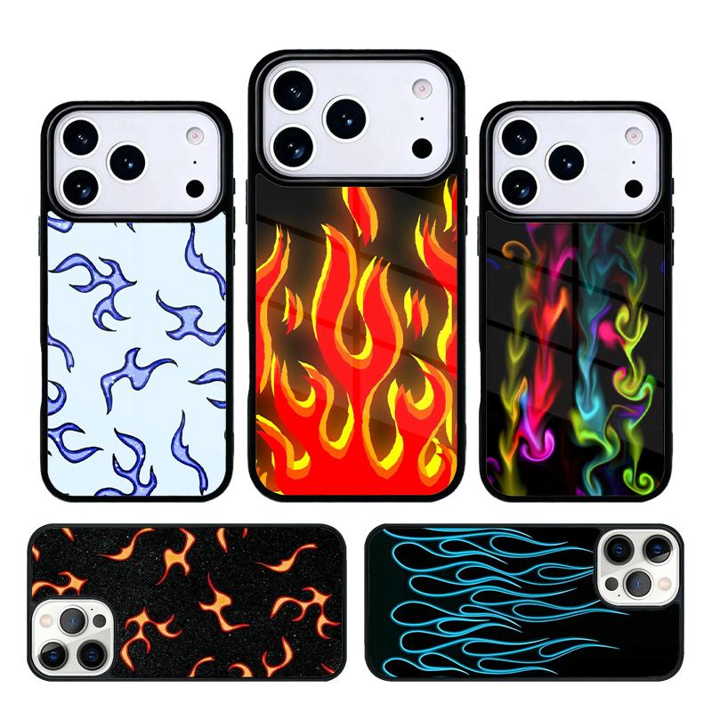 Cool Flame Colorful Pattern Phone Case Cover for IPhone 11 12 13 14 15 16e 17 Pro Max Coque for IPhone 17 Air