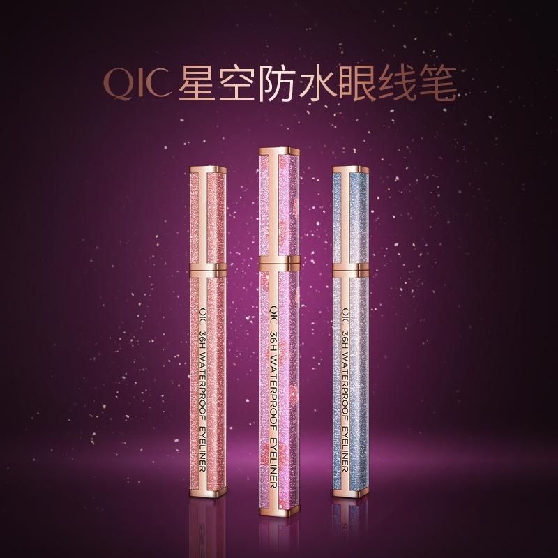 Sternenhimmel Eyeliner Flüssigstift Klebestift Farbe Kaffee Farbe Braun Kaffee Schwarz Wasserdicht Schnelltrocknend Nicht verschmierend Empfohlen