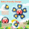 Vanmor Baby Suction Cup Spinning Top Toys, Suction Spinner Toys for Babies, Window Suction Toys for Baby High Chair Tray Bath Table Airplane Travel,