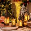 Vintage Christmas Decoration Christmas Lantern Lamp Santa Claus Snowman LED Light for Home Navidad Noel New Year 2023 Decor